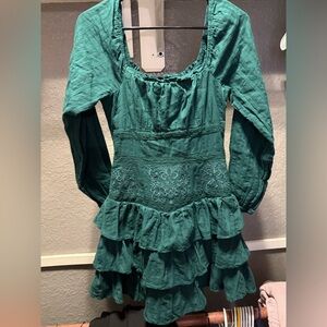 Altar'd State Hunter Green Mini Dress.